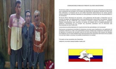 Supuesto asesinato de periodistas ecuatorianos, a manos de la disidencia de las FARC