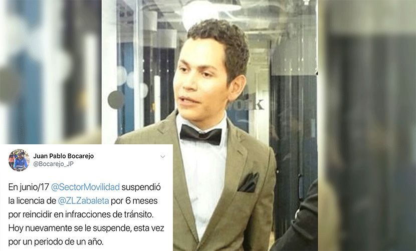 Durante un año, fue suspendida licencia de conducción de Zabaleta