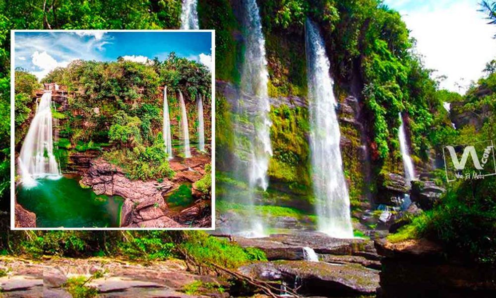 La imponente cascada de Caño Canoas