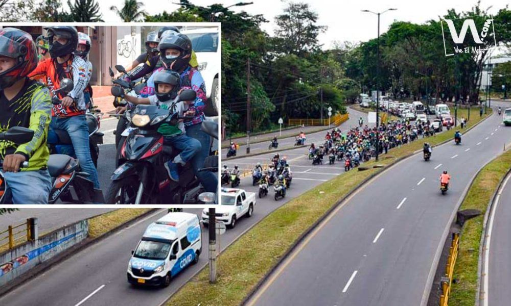 Minoría de motociclistas salieron a protestar por la restricción nocturna