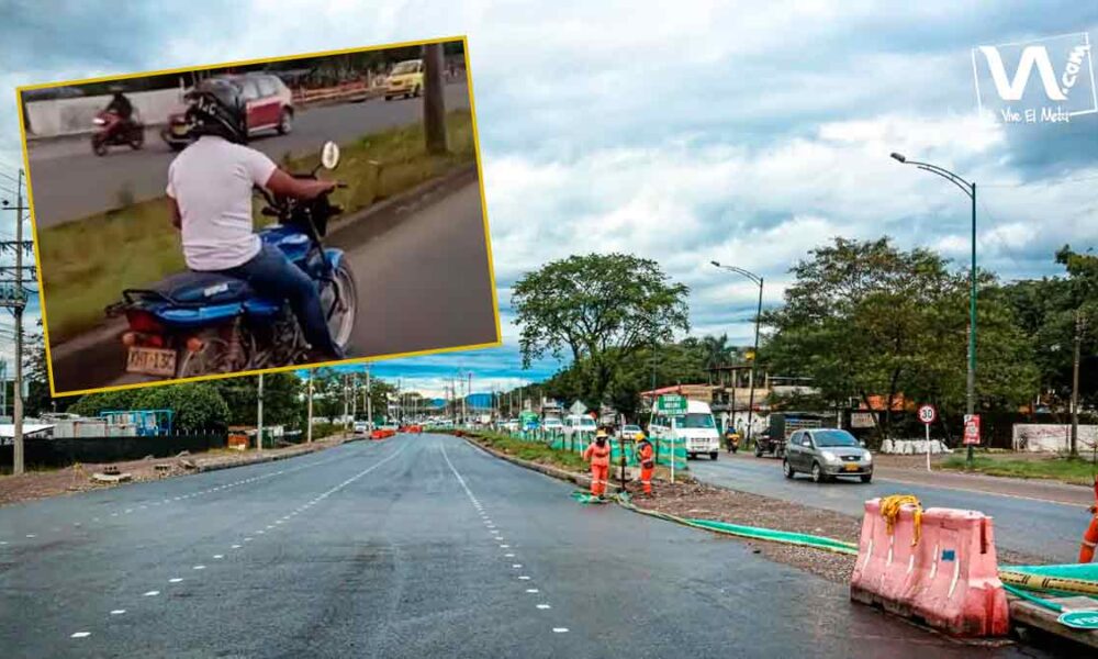 ¡Tocándose sus partes! así atraparon a un motociclista en Villavicencio