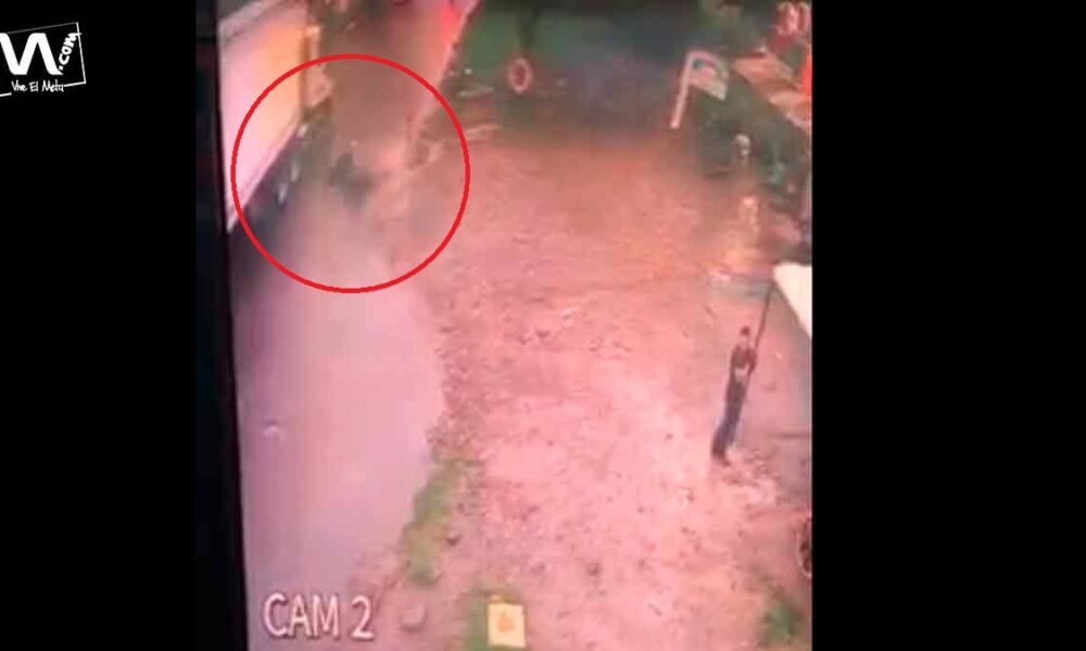 ¡Increíble! una motociclista se salvó de que un tractocamión la arrollara