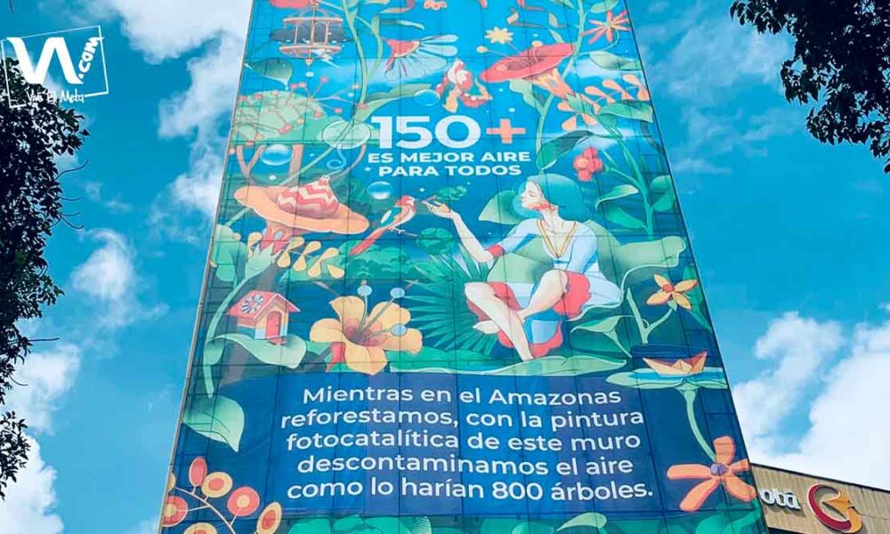 En Villavicencio, instalan valla que descontamina el aire