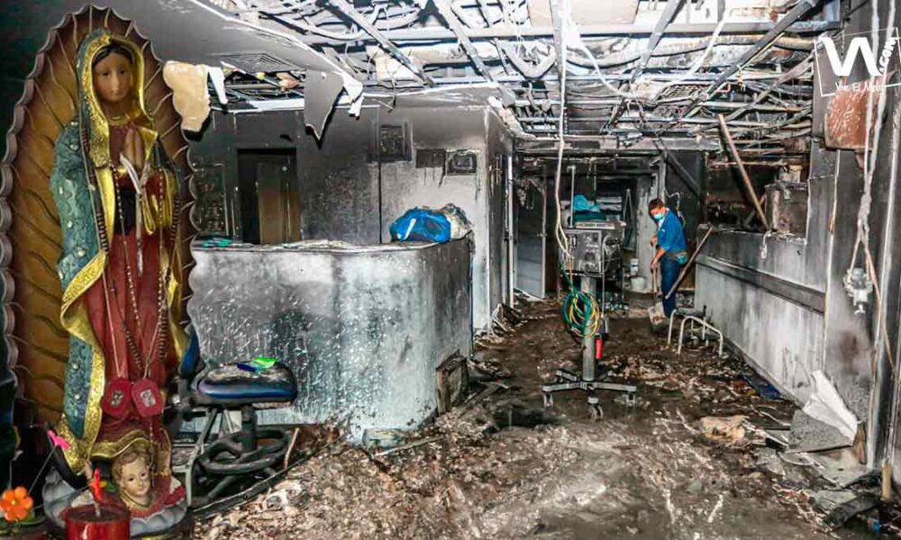 ¿Milagro? Imagen religiosa quedó intacta tras incendio en el Hospital