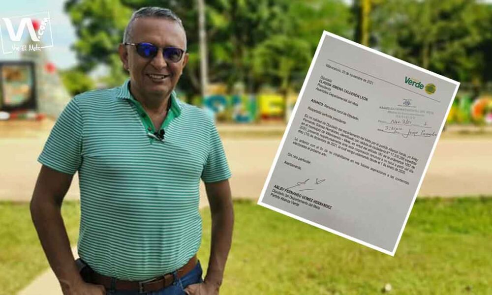 Arley Gómez renunció a su curul en la Asamblea del Meta