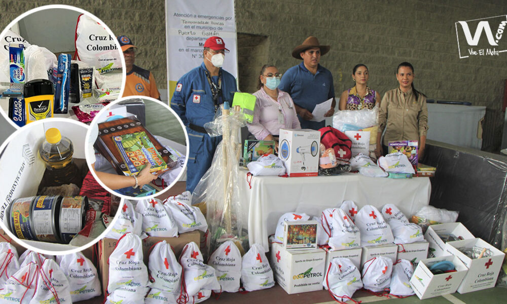 Afectados por la ola invernal en Puerto Gaitán, recibieron ayudas humanitarias
