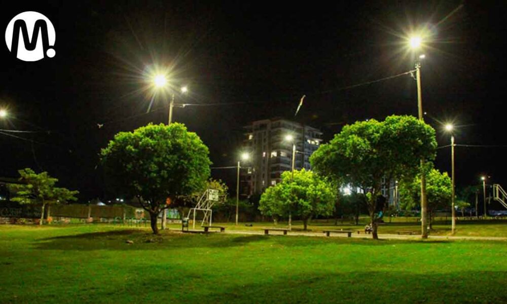 Adiós a la oscuridad del parque Guayuriba: llegó la iluminación LED