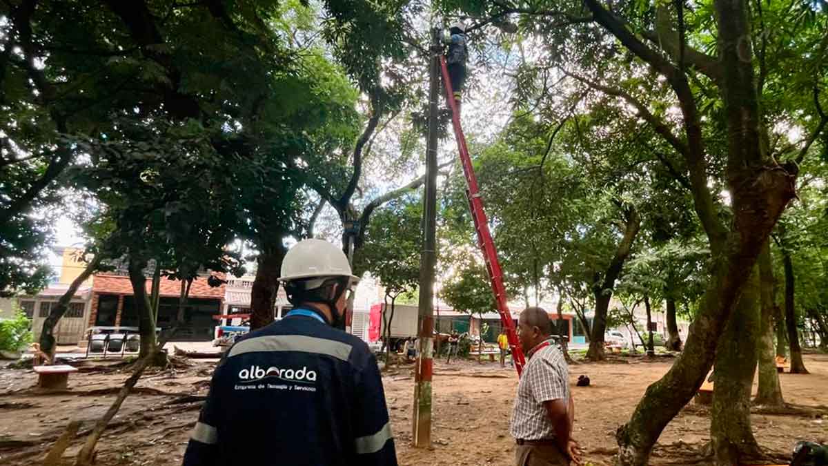 Con iluminación renovada le hacen frente a la inseguridad en El Estero, en Villavicencio