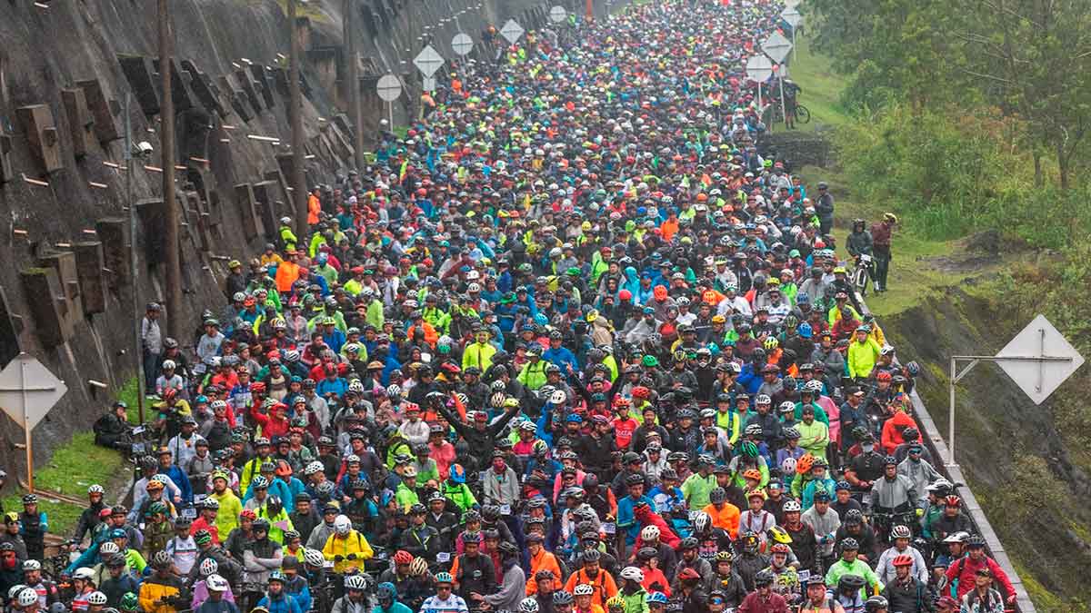 Cerca de 17.000 ciclistas participaron en la Séptima Travesía Bogotá–Villavicencio