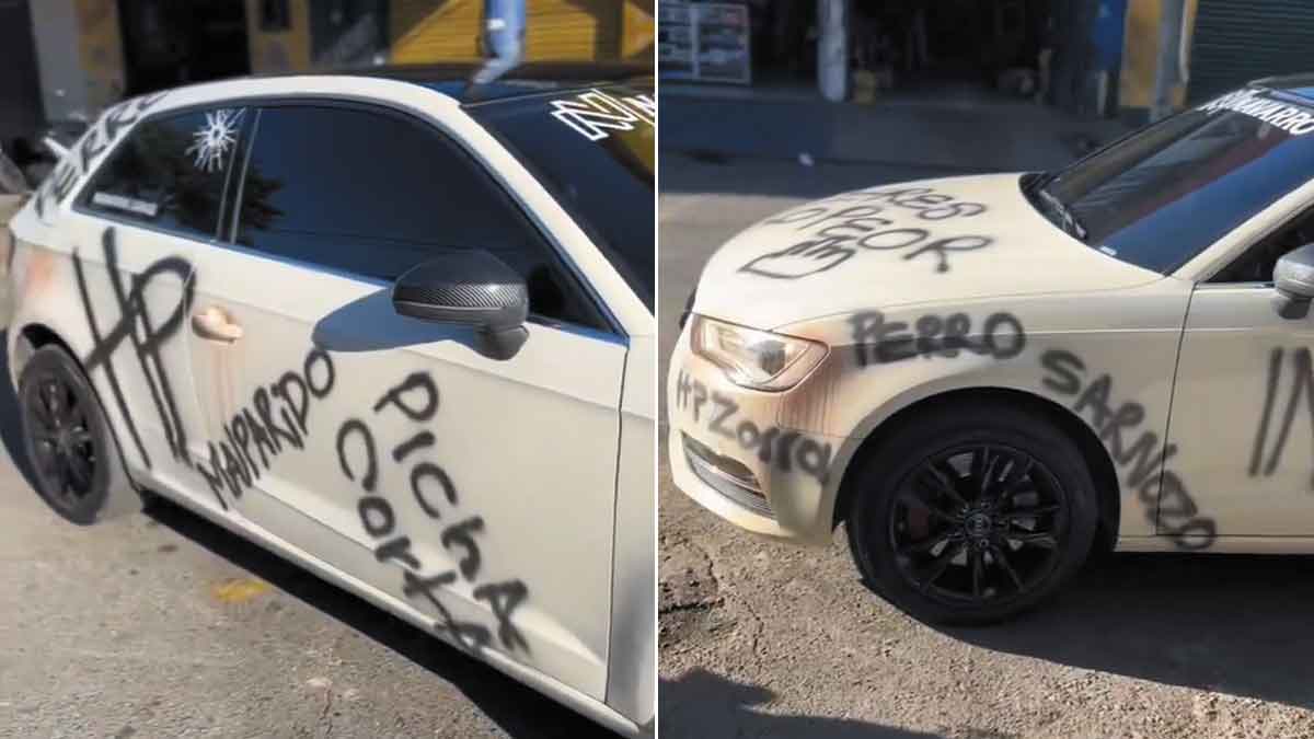 “Perro”, “Cachón”, “Picha Corta”: camioneta rayada por despecho incendia las redes en Villavicencio