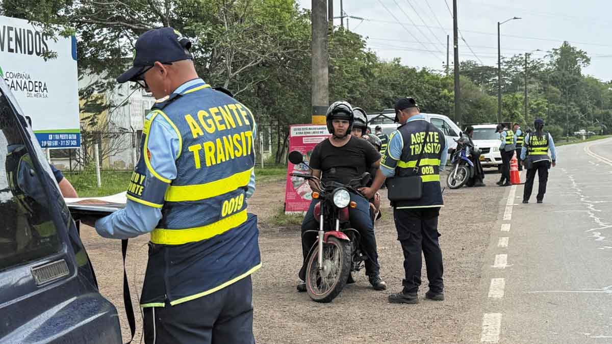 Conducir sin licencia fue la infracción más recurrente en las vías del Meta durante 2025
