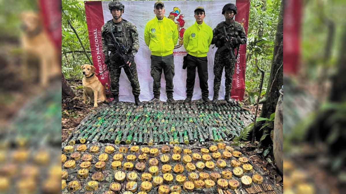 Descubren arsenal de las disidencias de ‘Iván Mordisco’ que sería usado en atentados en el Meta