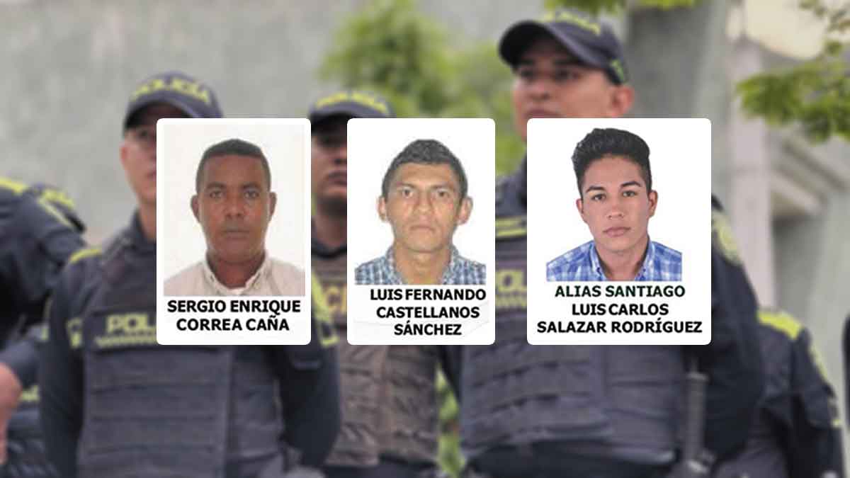 Revelan identidades de los tres delincuentes más buscados por la Policía en Villavicencio