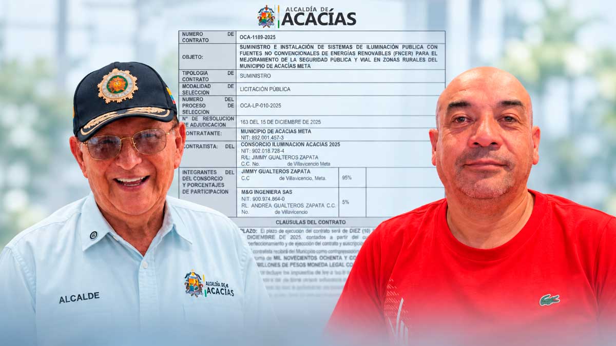 Cuestionan contrato del Consorcio Iluminación Acacías 2025: recibió $994 millones de anticipo y lleva diez meses sin terminar el alumbrado
